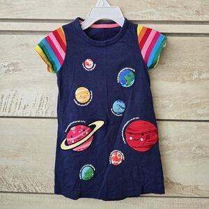 Colorful Planet-Themed Baby Girl Dress